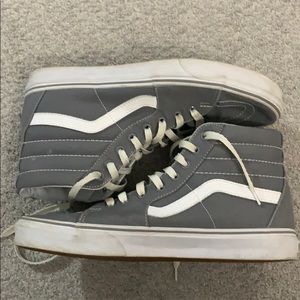 Men’s heather grey High top vans size 11